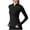 Black, variant on Workout Tops for Women Long Sleeve Slim Fitting Zip Mock Neck Quick-Dry Stretch Yoga Running Athletic Tops