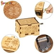 thumbnail image 5 of Spencer You Are My Sunshine Wood Music Boxes Laser Engraved Vintage Musical Box Gifts for Birthday Christmas Valentine's "Black", 5 of 9