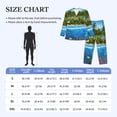 thumbnail image 3 of Wukai Island And Coral Reef Men's Long-Sleeve Pajama Set - Comfortable Sleepwear with Button-Down Shirt and Pants-X-Large, 3 of 6