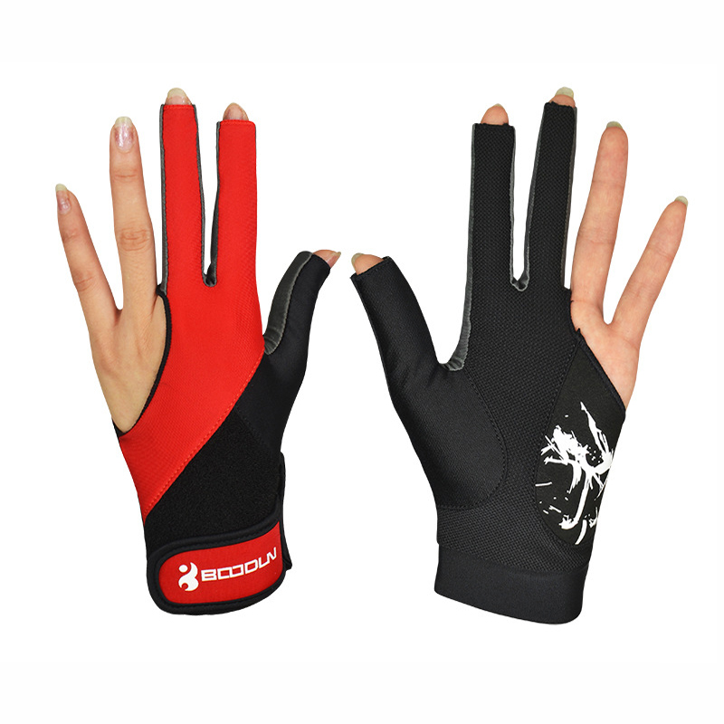 Billiard Pool Gloves for Left Hand 3 Finger, Splicing Process, Snooker