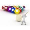 thumbnail image 1 of Wallmonkeys Billiard Balls and People on White Background Peel and Stick Wall Decals WM257584 (48 in W x 34 in H), 1 of 4