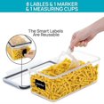thumbnail image 3 of Recipientes herméticos para almacenar alimentos con tapas, juego de 2 piezas de 3,2 L, para organizar y almacenar la despensa de la cocina., 3 of 5