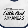 thumbnail image 4 of Inktastic From Little Rock Arkansas in Black Distressed Text Boys or Girls Baby Bib, 4 of 4