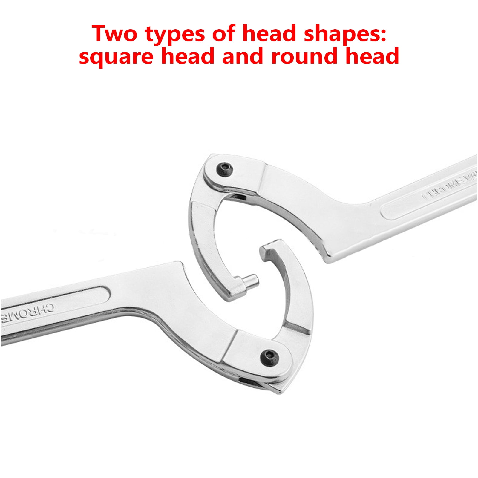 Adjustable C Hook Spanner Wrench Nut Bolts Hand Tool Stainless Steel Hand Tool Adjustable Wrench Hook Auto Tool