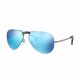 thumbnail image 1 of Ray-Ban RB3449-004 / 55 Gunmetal Aviator Blue Mirror Lens Gafas de sol para hombre Ray-Ban RB3449-004/55, 1 of 1