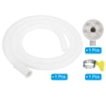 thumbnail image 3 of Uxcell 4.9ft Air Conditioner Drain Hose Kit, Universal Drain Connector Hose with Clamp Connector 4, White, 3 of 6