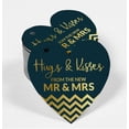 thumbnail image 2 of Inkdotpot 100 Pack Real Gold Foil Paper Tag Hugs & Kisses From The Wedding Favor Hang Tag, 2 of 6