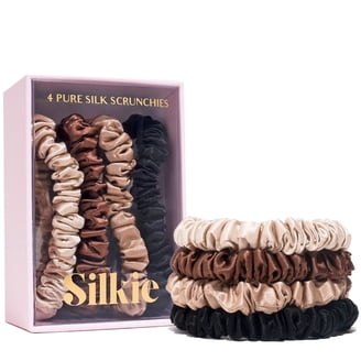 Silk Scrunchies Mulberry Small Pack of 6 Gentle Hair Ties for All Hair Types MYK Silk 100% Mulberry Silk Small Scrunchies Skinnies Set  main image 4