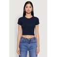 thumbnail image 2 of Womens Cropped Short Sleeve Crew Neck Tee, 2 of 5