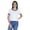 Off-White, variant on Inkmeso WoMen's Solid Crop Top Short Sleeve Tshirt Round Neck Summer Tee Shirt
