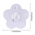 thumbnail image 3 of UNLLLL Flower Sink Stopper, Basin Plug with Hair Catcher, Flexible Rubber Drain Strainer Cover, Seals Tightly for Bathroom Washbasin, for Kitchen Sink (Purple), 3 of 6