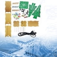 thumbnail image 1 of Kit de montaje de árbol de Navidad electrónico 3D 3 colores para aprendizaje de práctica de soldadura, 1 of 7