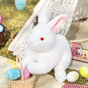 Lazada Stuffed Rabbit Pillow Girl Gifts Plush Bunny Toy Squishy Rabbit Toys Soft White 9.5