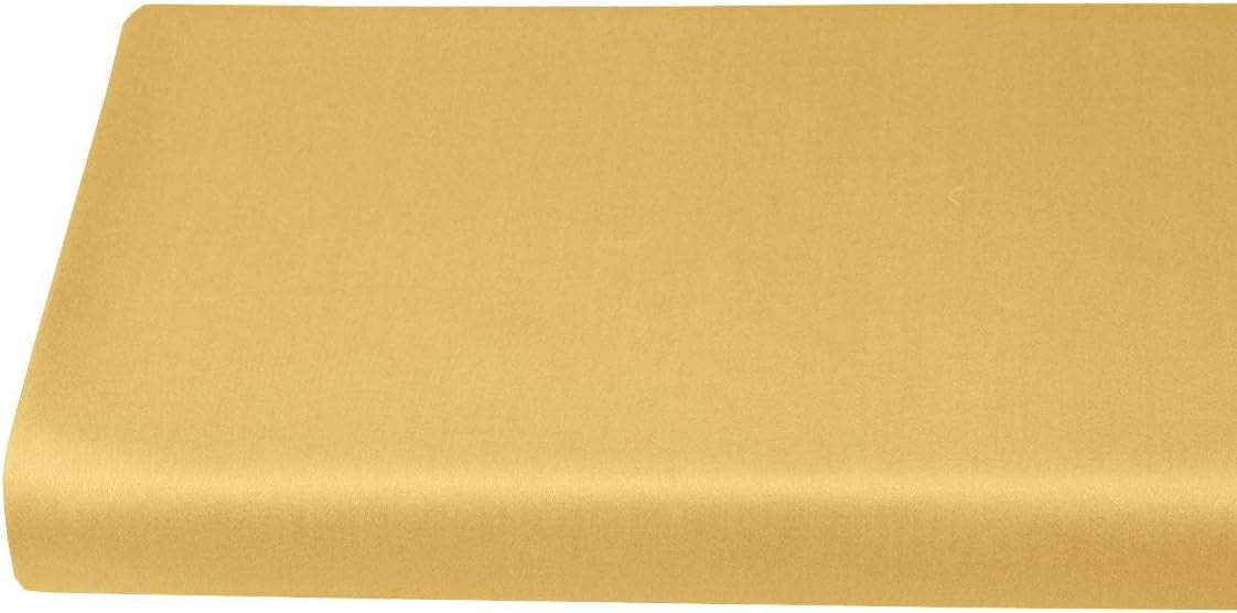 Sheetsnthings Viscose from Bamboo Fitted Bottom Sheet Only, Twin XL Size, Deep Pocket, Extremely Soft Sheets, Solid Gold