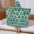 thumbnail image 5 of Leopard Pattern with Green and Black Spots Hooded Bath Towel，50"x30" for Ages 3 To 12 Kids, Quick Dry Lightweight Soft Microfiber Hood Beach Towel Cover Up for Kids, 5 of 7