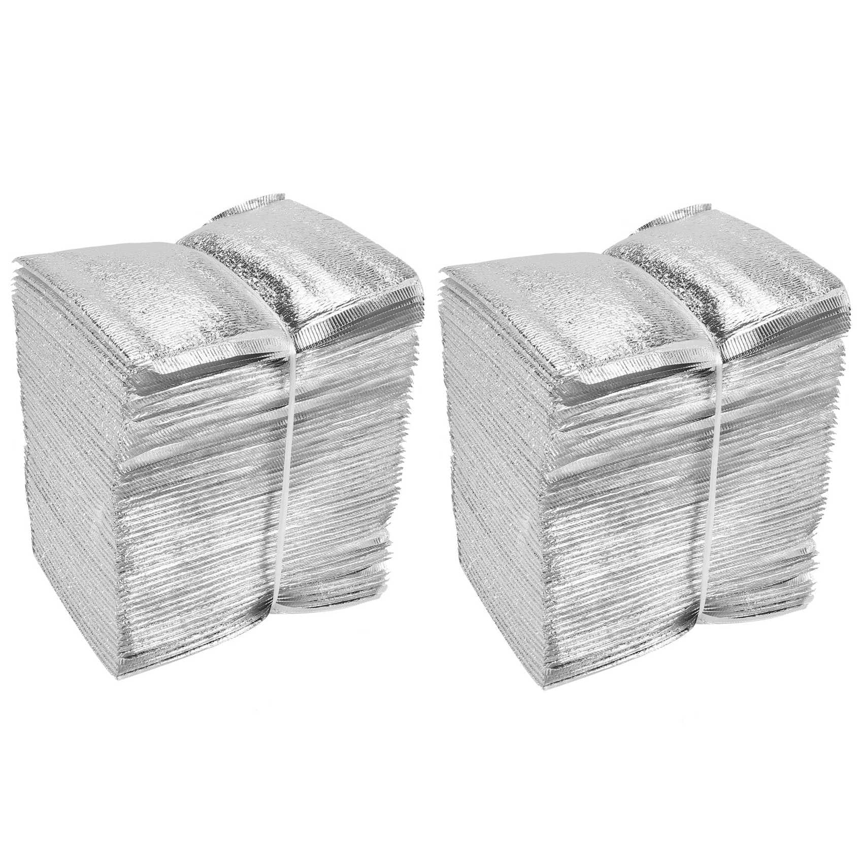 100Pcs Lunch Cooler Bag Insulation Folding Picnic Ice Pack Food Thermal