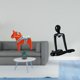 thumbnail image 2 of Escultura abstracta de un caballo pensador de Dalecarlia. Figura coleccionable para estantería, armario, decoración del hogar, dormitorio, chimenea o, 2 of 8