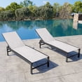 thumbnail image 3 of Crestlive Products Outdoor Chaise Lounge Chair, 6-Position Adjustable Patio Recliner, Earth, 3 of 7