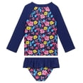 thumbnail image 7 of Zando Baby Girls Swimsuits 2 Piece Long Sleeve Rash Guard Set with Ruffle Cute Bathing Suits for Toddler UPF 50+ Sun Protection Quick Dry 3-8 Years, 7 of 7
