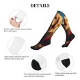 thumbnail image 5 of Rateoe Meditating Golden Retriever Compression Socks for Women and Men 20-30mmHg-Circulation Support Socks Knee High Nurse Pregnant Running Medical and Travel Athletic, 5 of 7