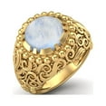 thumbnail image 2 of 3.50 CT Moonstone 925 Sterling Silver Gold Vemreil Solitaire Cocktail Valentines Day Gifts Ring, 2 of 3