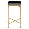 thumbnail image 3 of Kate and Laurel Celia Modern Square Tray Side Table, 14 x 14 x 26, Black and Gold, Foldable Metal Accent Table for Storage and Display, 3 of 7