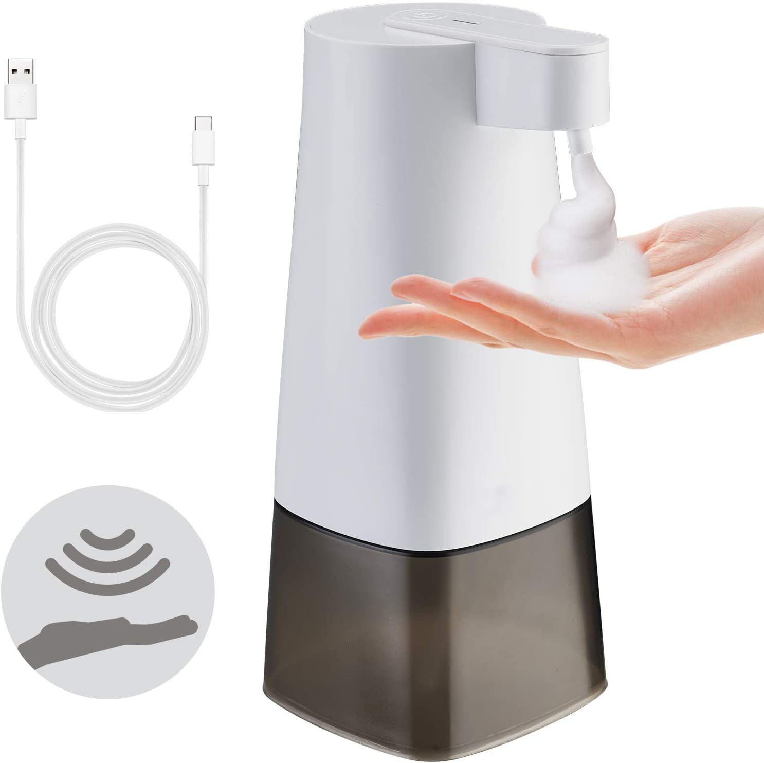 Hands Free Automatic Foaming Soap Dispenser Touchless Electronic IR Sensor 14 Oz 