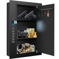 thumbnail image 1 of Caja Fuerte LANGGER V Negra Biométrica de Pared con Huella Digital Oculta para Seguridad de Armas, D, 1 of 7