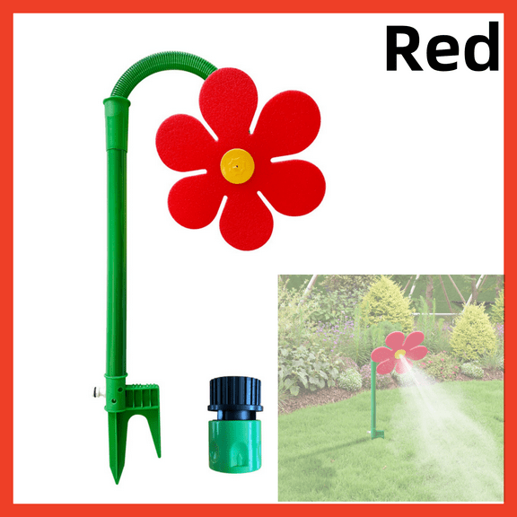 LANBB Garden Sprinkler, Crazy Daisy Sprinkler Crazy Dancing Flower Water Sprinkler Funny Sun Flower Dancing Daisy Lawn Sprinkler for Yard Watering Dogs Kids Playing Red Yellow White Garden Sprinklers