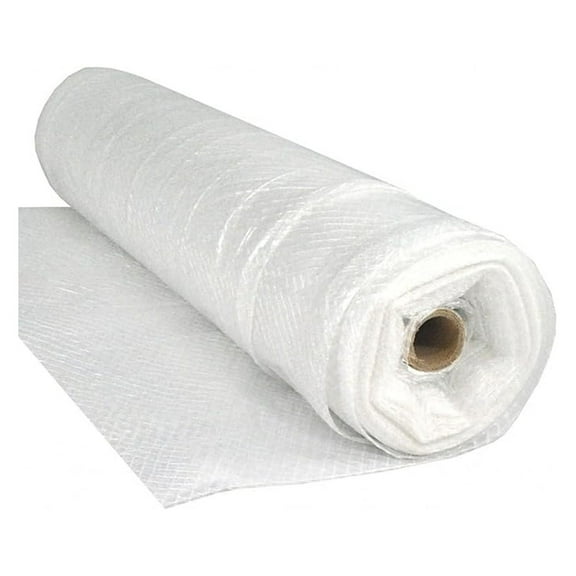 Dura Skrim String Reinforced White Plastic Sheeting 6 Mil (20' x 10') Reinforced Film Tear Resistant, Weatherproof, Vapor Barrier Polyethylene Roll for Construction