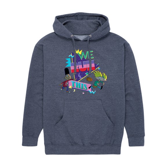 Hey Arnold! - Retro Arnold and Gerald - Men's Pullover Hooded Fleece Sweatshirt