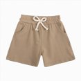 thumbnail image 1 of Kogui Shorts Cargo pour Bébés Garçons Shorts pour Garçons Coupe Extensible devant Plat Shorts d'Uniforme de Golf pour Garçons Style Classique à Enfiler 3t 4t (Brun, 3-4 Ans), 1 of 4