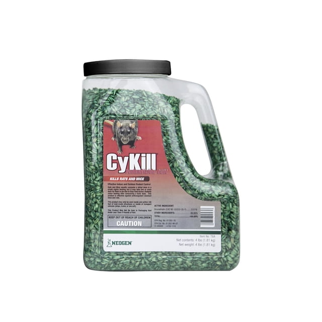 Cebo de brometalina Rodenticide Cykill, jarra de 1,8 kg