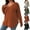 Brown, variant on Fall Sweaters For Women V-Neck Tops Solid Color Long Sleeve Casual Loose Warm Knit Pullover Sweater Tops