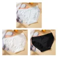 thumbnail image 3 of Bragas de cintura baja para mujer, lencería Sexy de encaje de secado rápido, ropa interior sin costuras de Color sólido, 3 piezas, 3 of 5