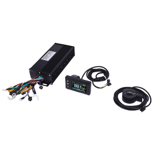 Kit De Controlador De Motor Eléctrico, Pantalla LCD A Color De 40 A, Controlador De Scooter Eléctrico, Onda Sinusoidal ABS De aleación De Aluminio Para Motores De 36 V, 48 V, 52