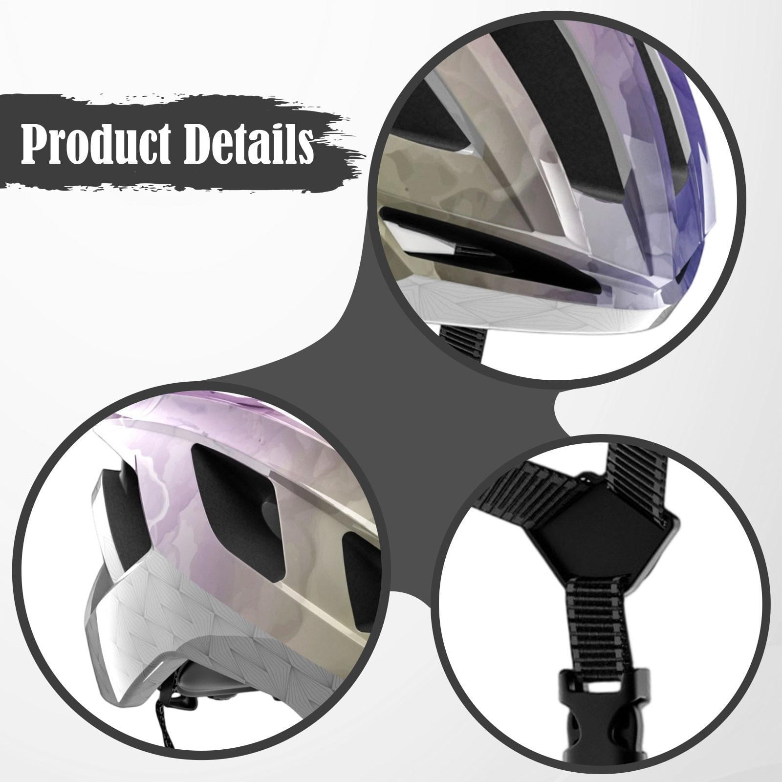 DimyFew Bike Helmet Bicycle Helmet Breathable Shockproof Adjustable Equipment for Adults Purple M
