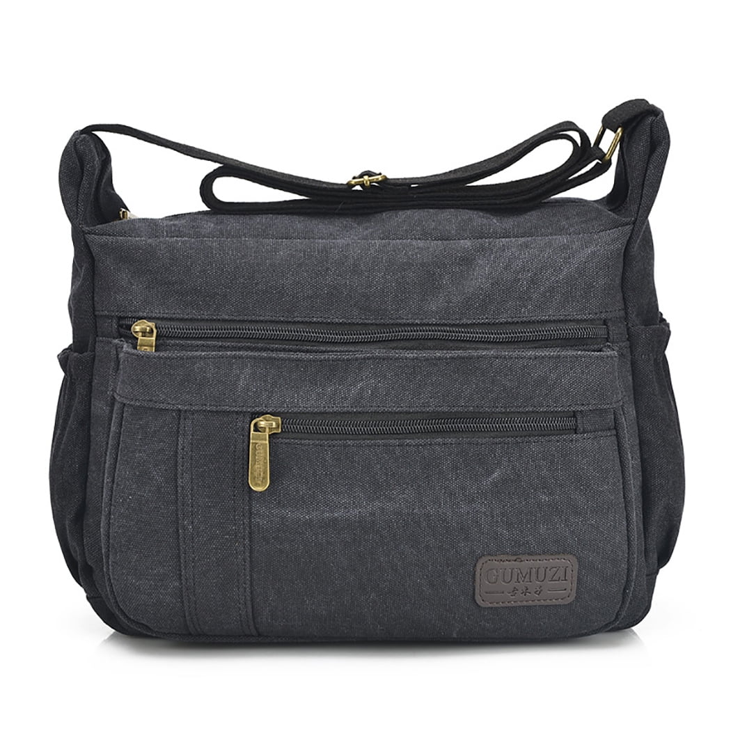 Shoulder Bag Large Capacity Canvas Crossbody Bag Messenger Bag for Men Women Walmart