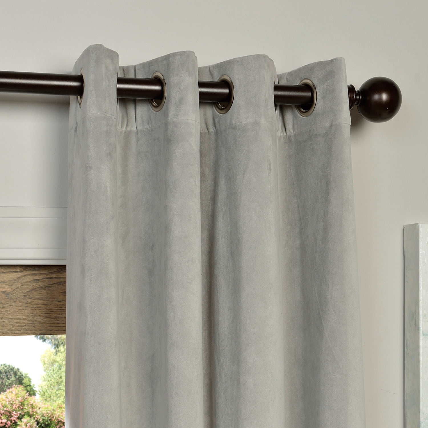 Signature Grommet Grey 50 X 108 Inch Blackout Curtain Walmart Com Walmart Com