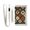 Skull Star Card, variant on JIALIOU Nylon Trifold Card Wallet with ID Window Zipper Pocket for Men Women Teen Skull and Rose