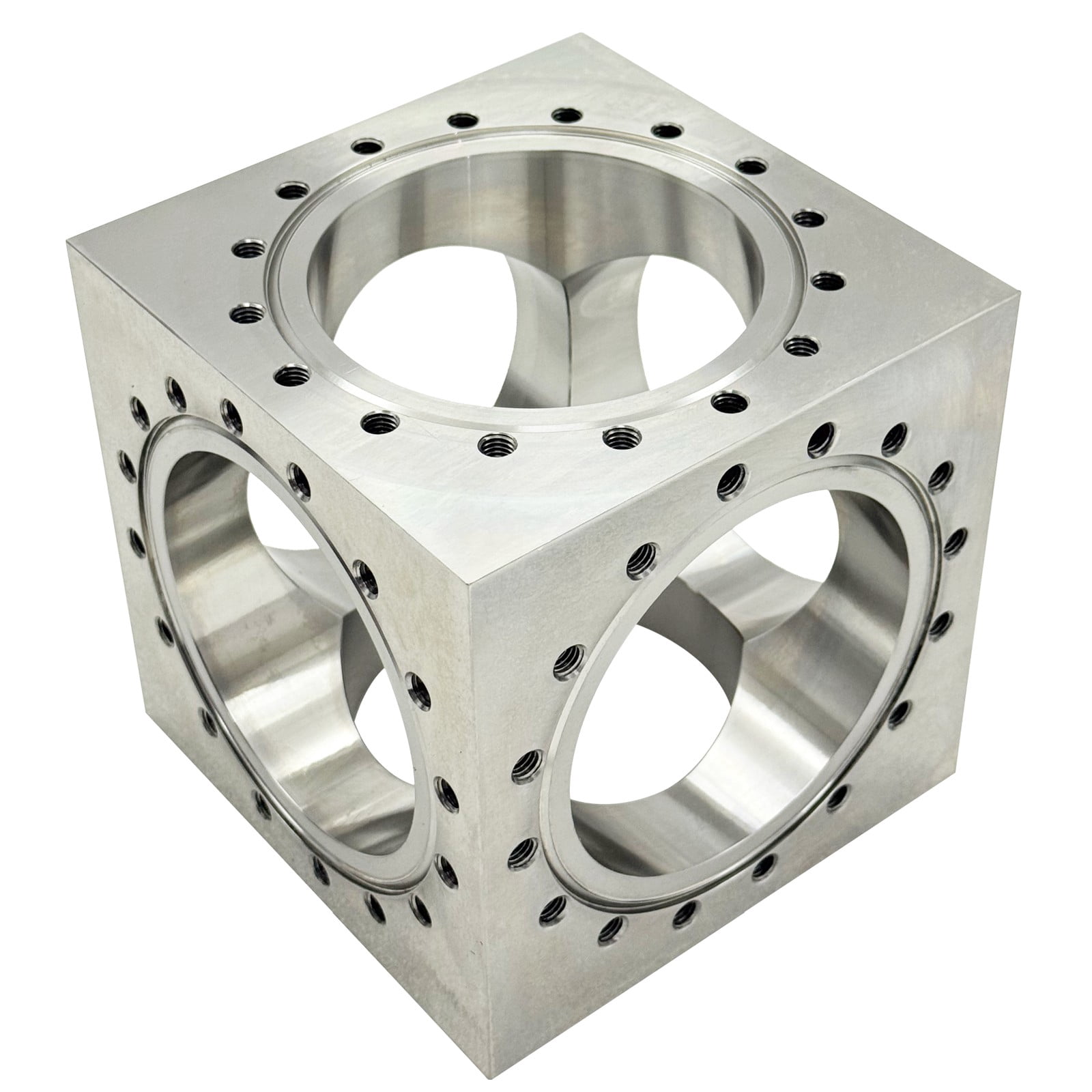 Ultra High Vacuum Chamber Stainless Steel Conflat Flange 6-Way Cube CF100