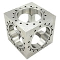 thumbnail image 2 of Ultra High Vacuum Chamber Stainless Steel Conflat Flange 6-Way Cube CF100, 2 of 15