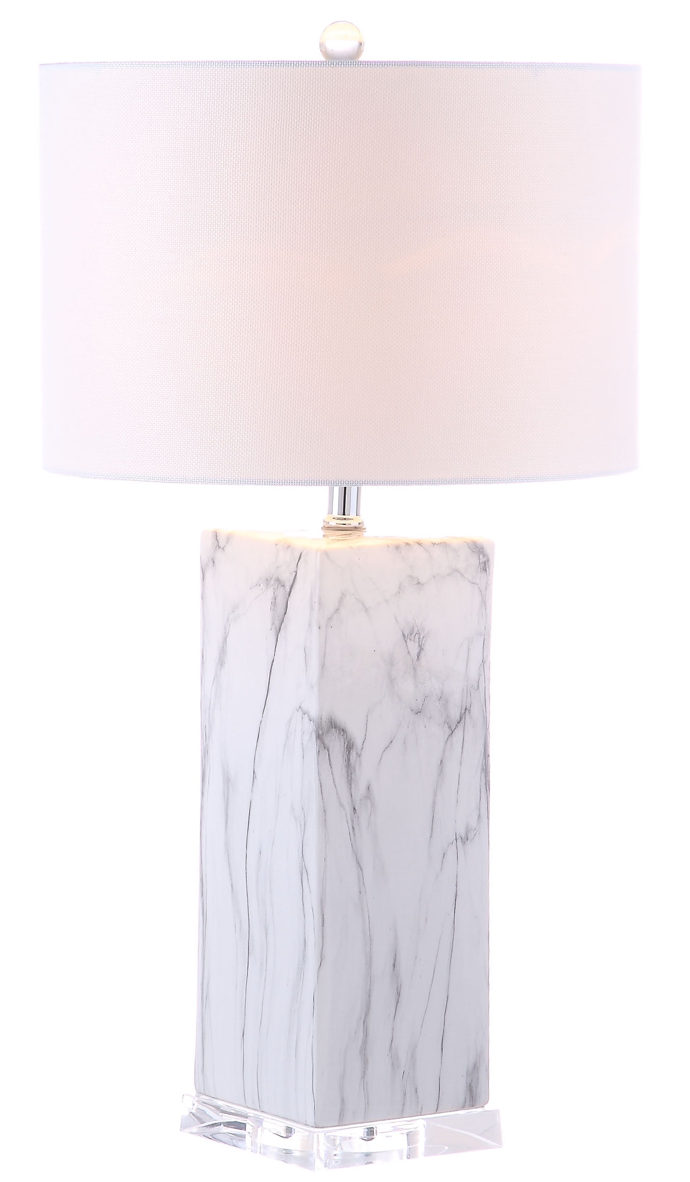 Safavieh Olympia 29 In. High Table Lamp, Black/White Marble