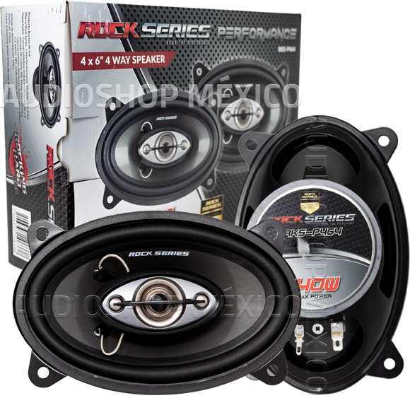 Bocinas Coaxiales Rock Series RKS-P464 120 Watts 4x6 Pulgadas Chevy Spark Rock Series RKSP464