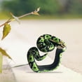 thumbnail image 4 of de serpiente falsa de plástico hecha a mano, muñequera de muñequera Pitón verde Zulema Pulsera de serpiente de simulación, 4 of 8