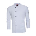 thumbnail image 4 of Chaqueta de chef transpirable de manga larga para uniforme de trabajo de cocina, servicio de alimentos, hotel 2XL, 4 of 10