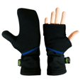 thumbnail image 1 of Turtle Gloves Lightweight Convertible Running Mittes for Spring/Fall, Black Royal Blue - S, 1 of 6