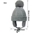 thumbnail image 4 of Warm winter hat with earmuffs (grey), 4 of 5