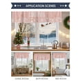 thumbnail image 6 of Merry Christmas Valance Curtain for Windows Winter Snowflake Pink Curtain Valances Short Window Treatments Panels for Kitchen Bathroom Laundry Room Basement 60 x 14 Inch, 6 of 7