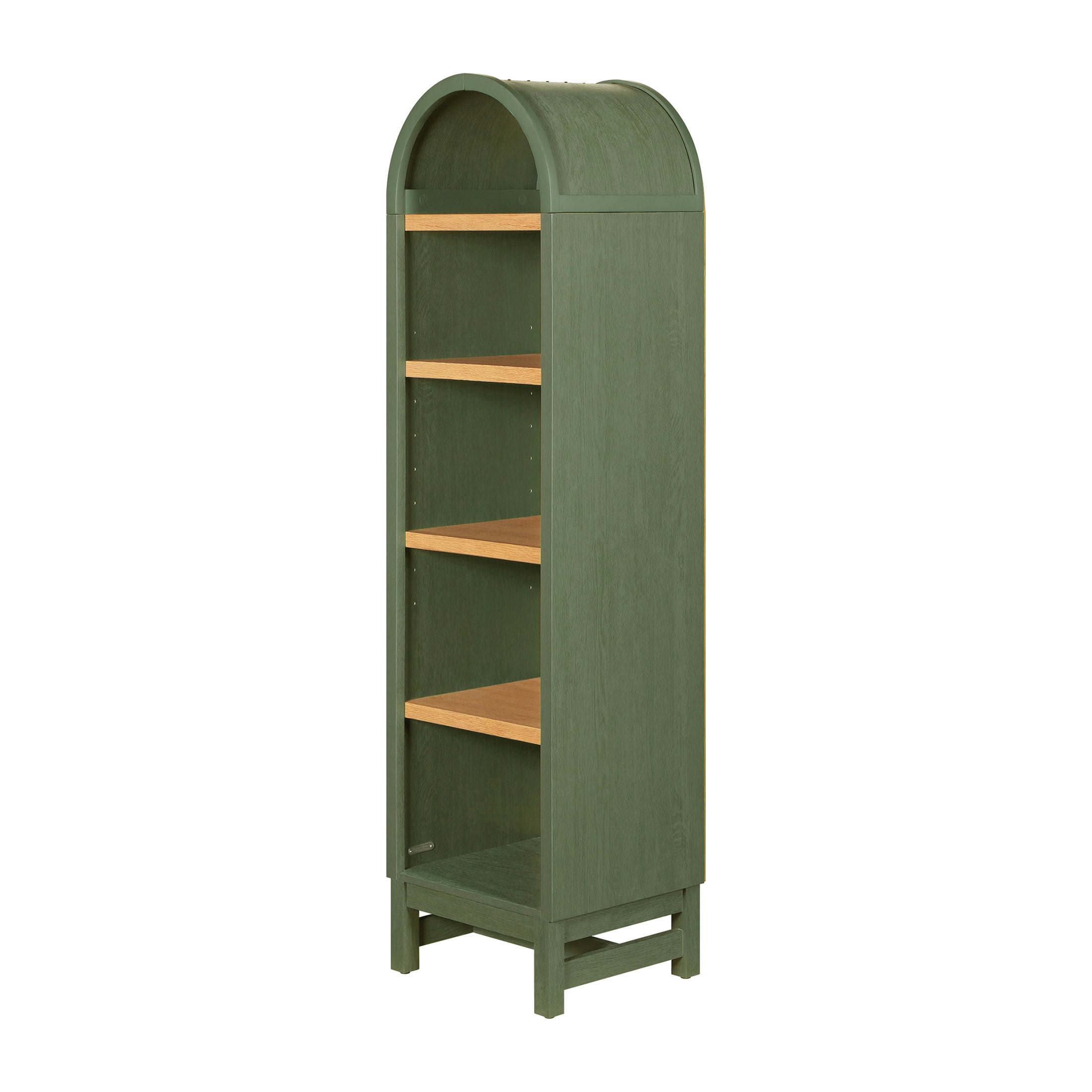Better Homes & Gardens Juliet Narrow Arch Bookcase, Deep Green and Light Honey